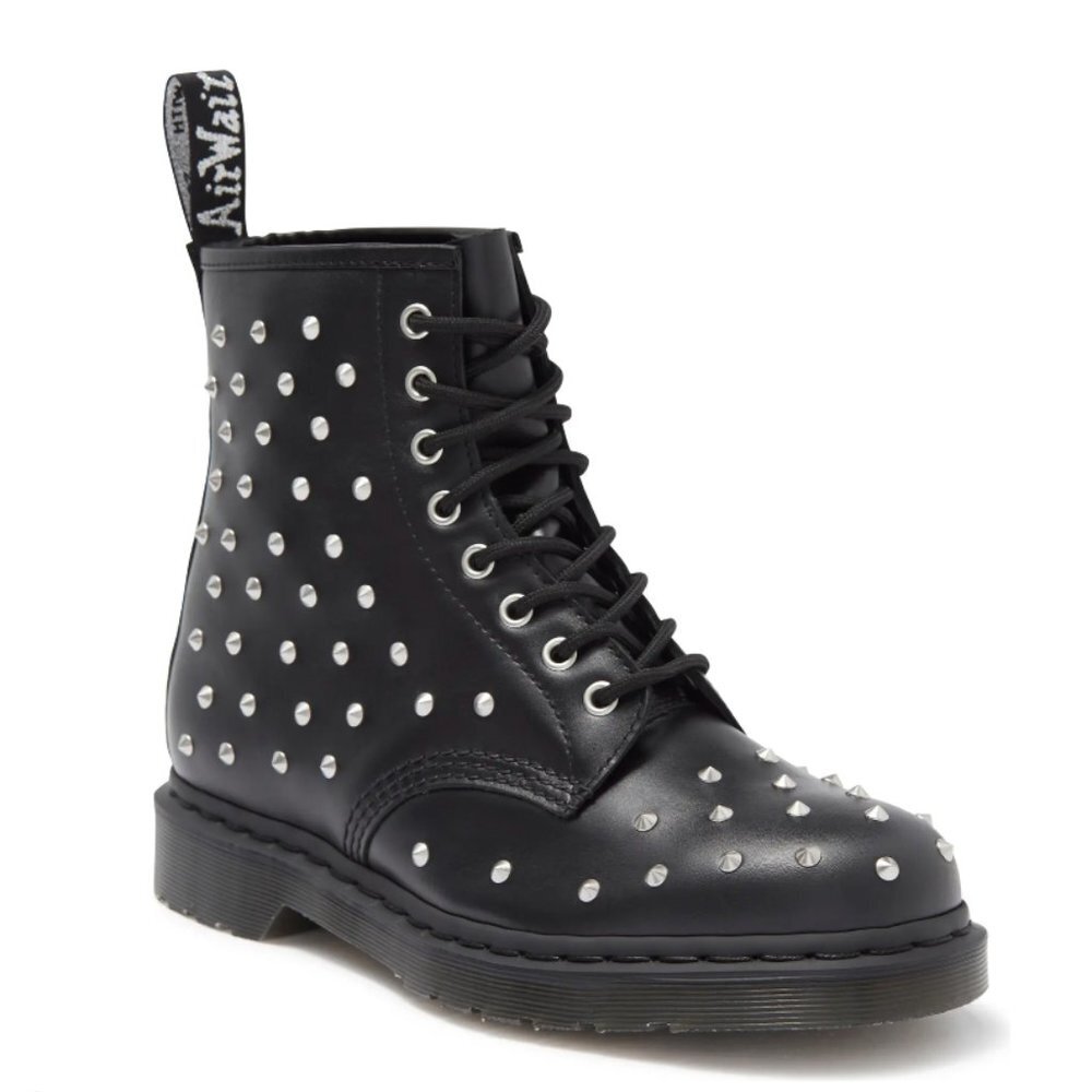 DR. MARTENS 1460 Stud Lug Sole Boot Black NWT Size 5